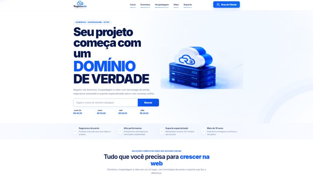 Site RegistraSite desenvolvido pela Apollo11