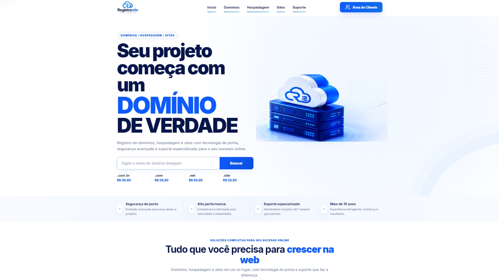 Site RegistraSite desenvolvido pela Apollo11
